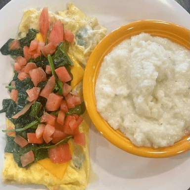 Spinach, Tomato & Cheese Omelette